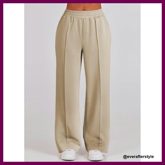 Half Zip Sweatsuit Lounge Set Wide Leg Sweatpants Tracksuit Cozy Y2K - Picture 5 of 8